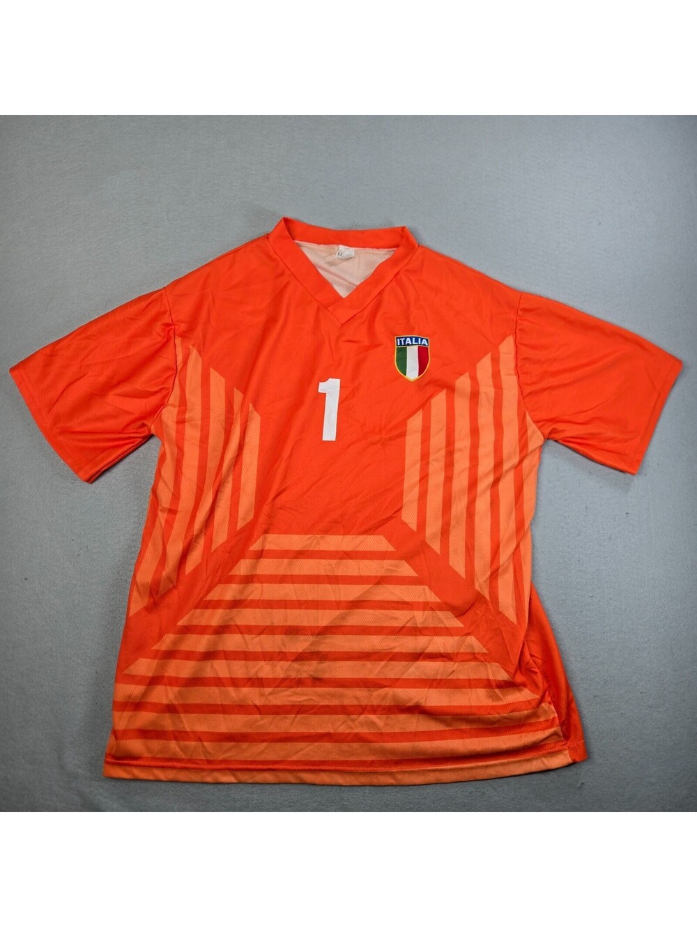 Vintage Italy 2006 World Cup Gianluigi Buffon Goalkeeper Jersey Mens XL Orange
